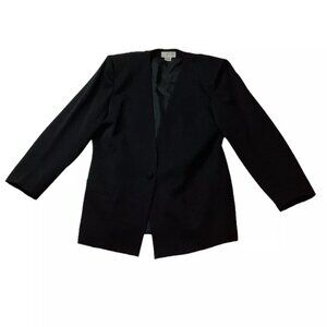 Adrianna Papell Career Blazer Womens Size 10 Shoulder Pads 100% Wool